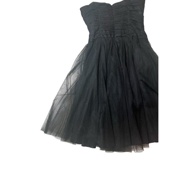Nicole Miller Collection 90s Y2K Black Ruffle 6 Mini Dress Gothic Fairy Tulle - Picture 8 of 8